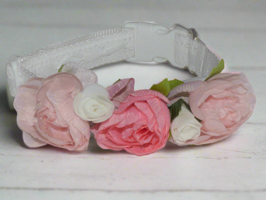 Dog Collar Wedding Flower Corsage attaches to Leash or Collar