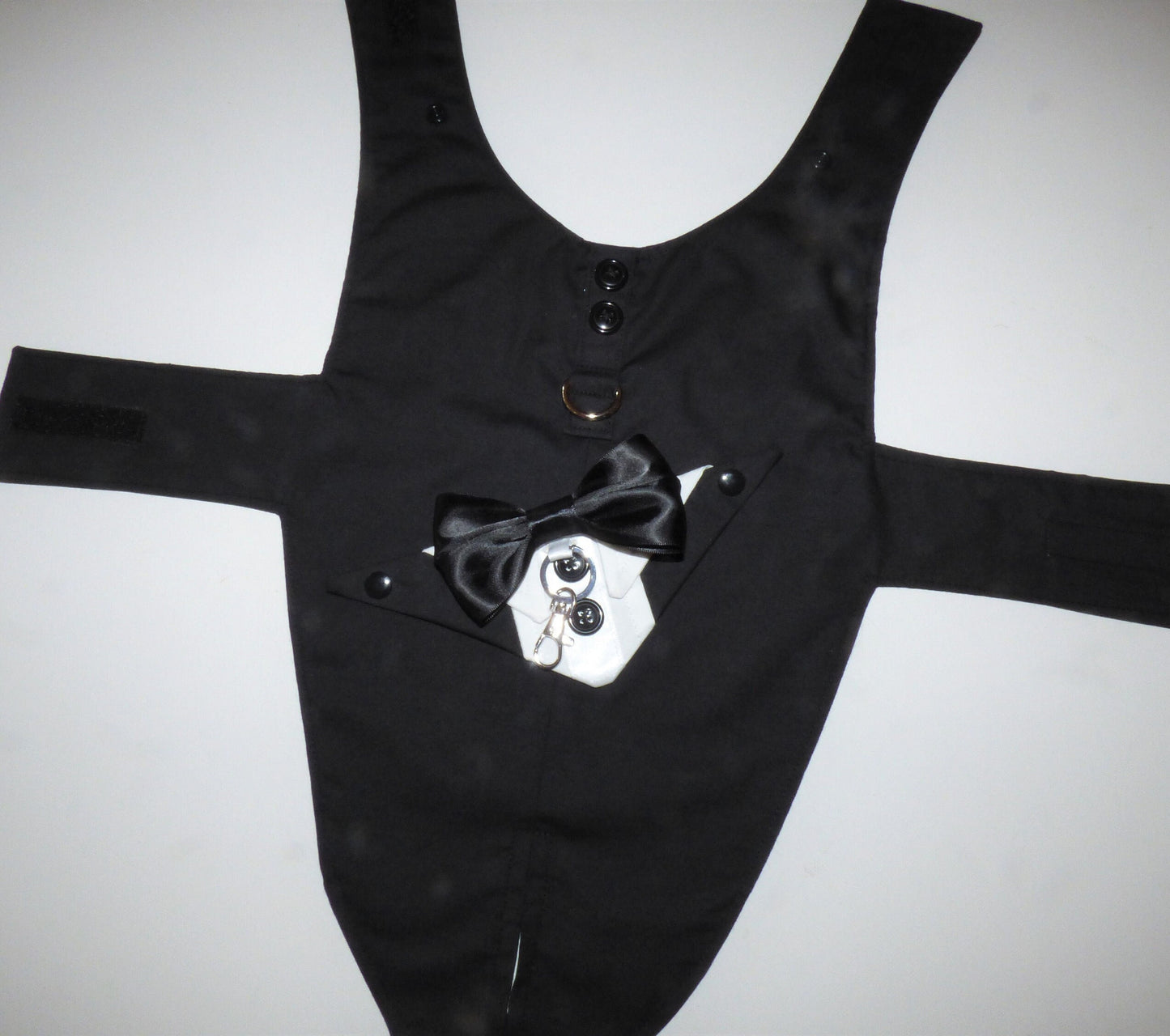 Satin Bow Tie, Wedding Dog Tuxedo, Custom Fit with Custom Colour Options