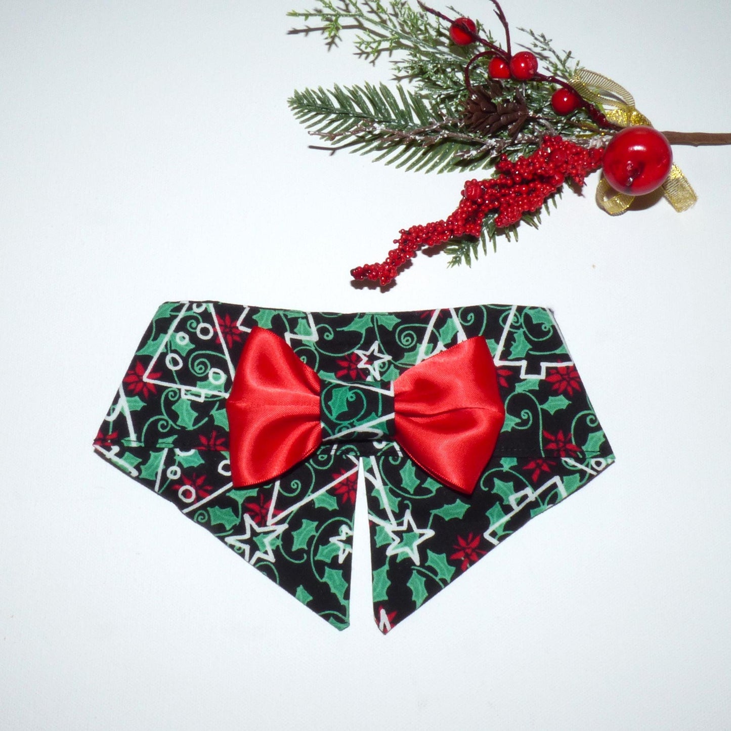 Christmas Dog, Bow Tie Collar Bandanas, All Sizes
