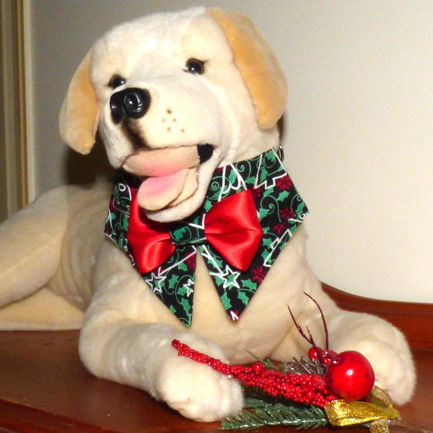 Christmas Dog, Bow Tie Collar Bandanas, All Sizes