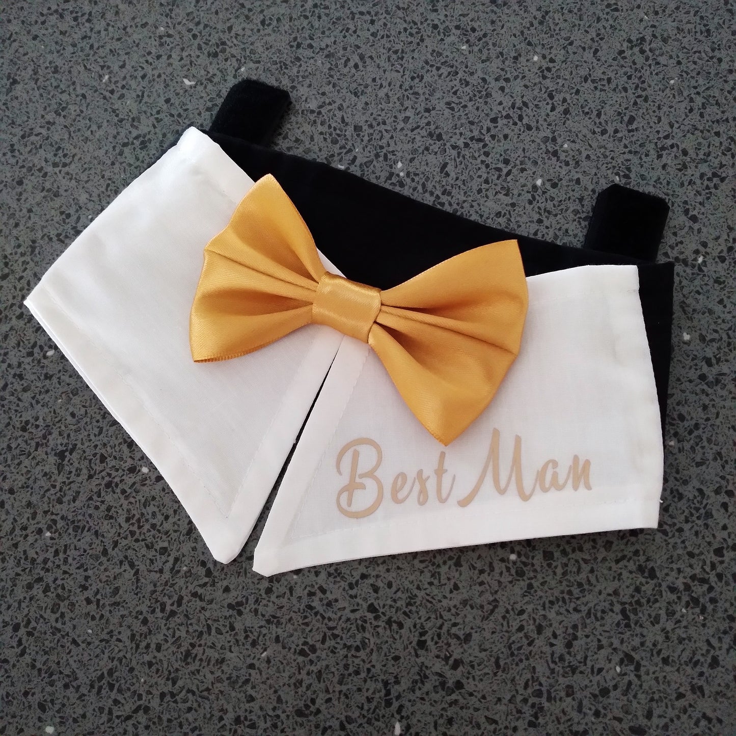 Satin Dog Bow Tie Collar: Personalized Wedding Attire