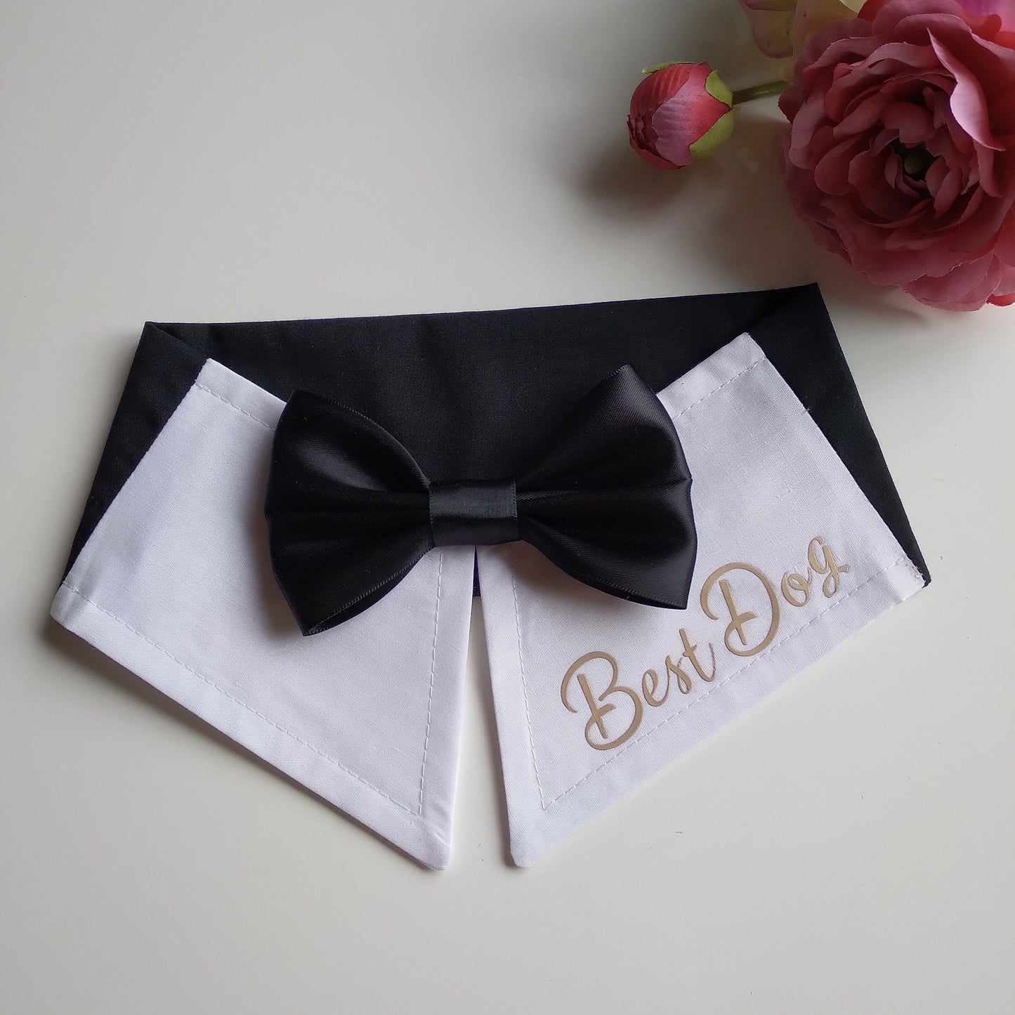 Best Dog Personalised Dog Tuxedo Bowtie Collar