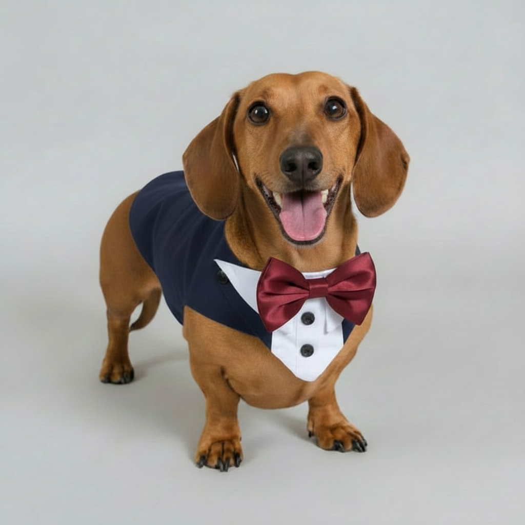 Dog Wedding Tuxedo, Tailor-made, Custom-Fit, Formal Dog Tuxedo